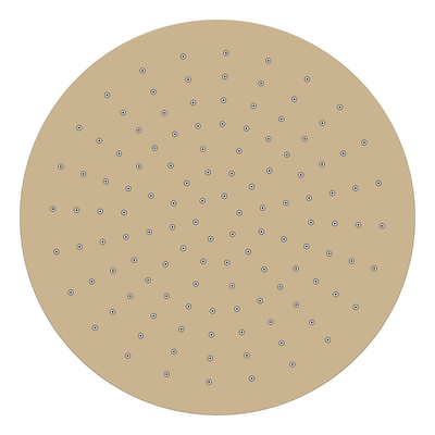 Wiesbaden Caral pomme de douche ronde 30 x 0,8 cm en laiton brossé