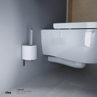 Clou Quadria porte-rouleaux de réserve 1,5x25 cm pour 2 pièces chrome