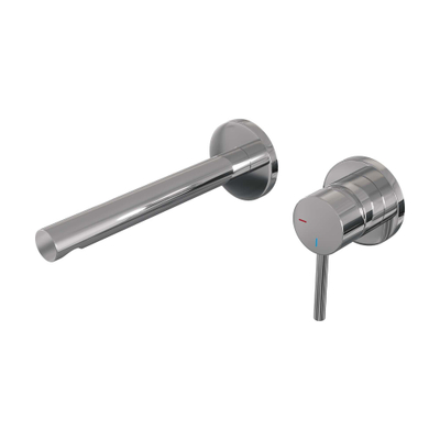 BRAUER Chrome Edition Wastafelmengkraan inbouw - rechte uitloop links - hendel lang smal - inclusief inbouwdeel - model A 1 - chroom