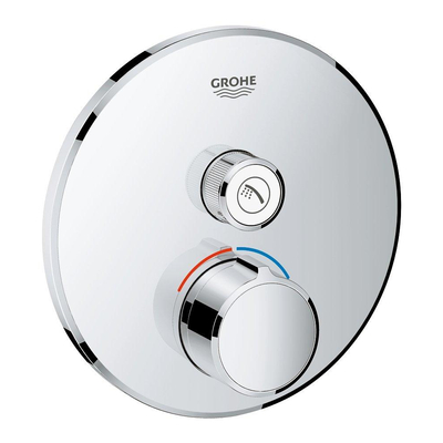Grohe SmartControl Inbouwthermostaat - 2 knoppen - rond - chroom