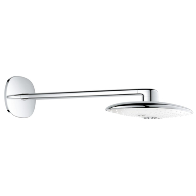 Grohe Rainshower Duo 360 Hoofddouche - 36x 22cm - 2 straalsoorten - wandarm 45cm - moon white/ - chroom