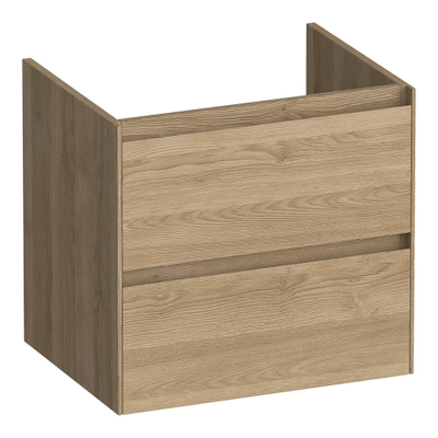 BRAUER Inspire wastafelonderkast 60 2 softclose lades - greeploos - 1 sifon uitsparing - Sunlit