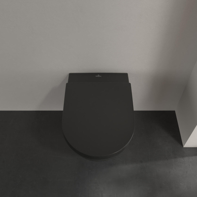 Villeroy & Boch Subway 2.0 WC suspendu 56cm - flush direct - à fond creux - CeramicPlus - Noir pur (noir)