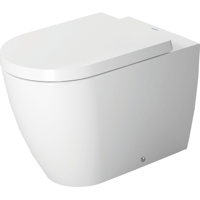 Duravit ME by Starck cuvette à poser à chasse profonde back to wall avec Hygieneglaze 37x60cm évacuation horizontale blanc