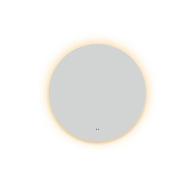 FugaFlow Eccelente Arredo Miroir rond diamètre 80cm avec éclairage LED indirect, chauffe miroir et interrupteur infrarouge