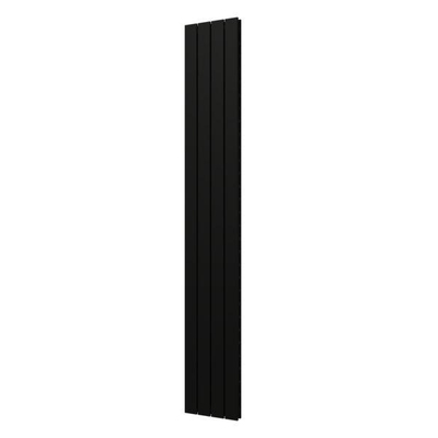 Plieger Cavallino Retto designradiator verticaal dubbel middenaansluiting 2000x298mm 905W mat zwart