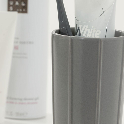 Sealskin Cork Gobelet porte-brosse à dents Céramique Gris/Brun