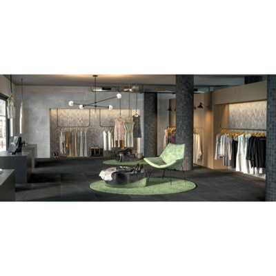 SAMPLE Armonie Ceramiche Carrelage de sol et mural Advance Black Rectifié Aspect pierre naturelle Mat Noir