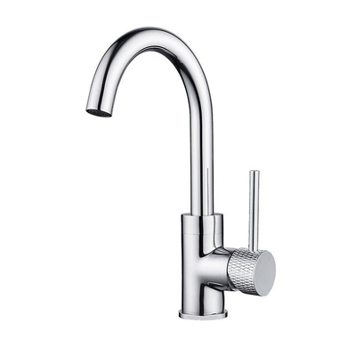 Wiesbaden Ribbd Mitigeur lavabo avec bec pivotant et coldstart chrome
