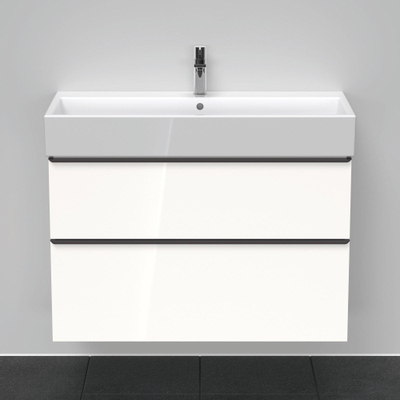 Duravit D-neo Meuble sous vasque 98.4x44.2x62.5cm 2 tiroirs Blanc haute brillance