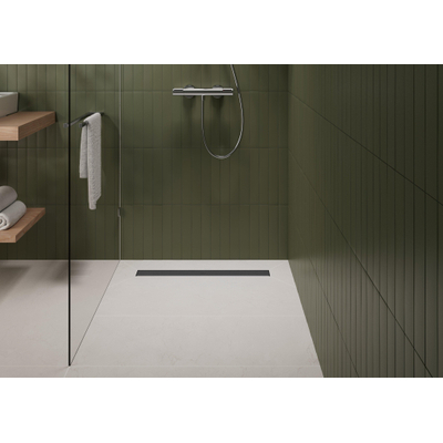 Hansgrohe RainDrain Go Douchegoot - 70cm - standaard/vlakke installatie - betegelbaar - mat zwart