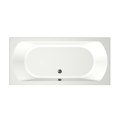 Xenz Lagoon Duobad - 190x90x53 - afvoer Midden - acryl - wit mat