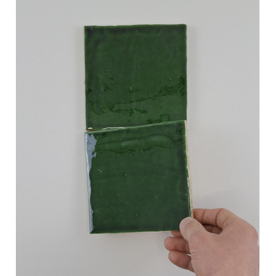 By Goof Oud Hollandse Witjes Keramische wandtegel - 13x13cm - 8mm - Smaragdgroen