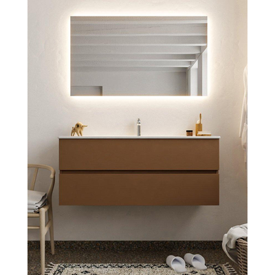 Mondiaz VICA Ensemble de meuble de salle de bain - 120cm - meuble sous-vasque repos - 2 tiroirs - lavabo denia milieu - 1 trou de robinet - version XL 60cm haut