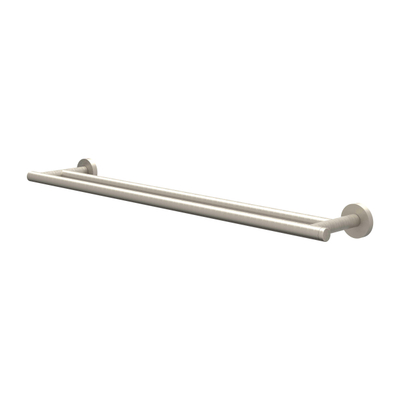 IVY Porte-serviettes - modèle mural - 60cm - double - Nickel brossé PVD