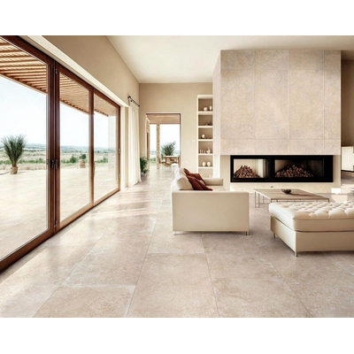 Ragno Realstone Travertino Vloertegel - 75x75cm - 9.0mm - gerectificeerd - Bianco