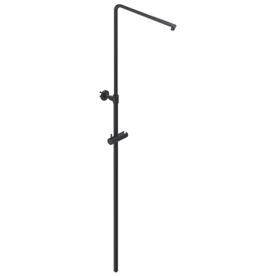 IVY Bond Ensemble de douche pluie - mural - pomme de douche medium 25 cm - douchette stick Noir mat PED