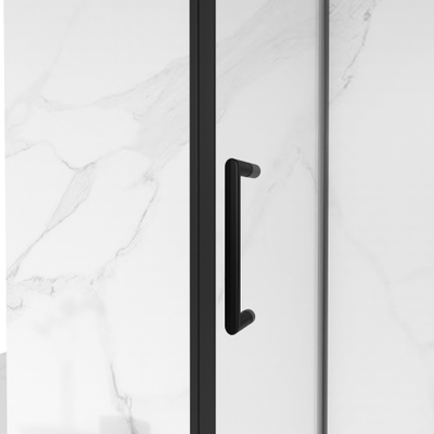 FugaFlow Eccelente Cabine de douche en verre - 80x80x200 - Profil en verre de sécurité - anti-calcaire - noir mat