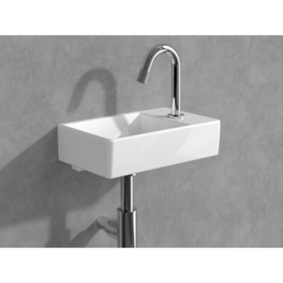 Villeroy & Boch Avento ensemble lave-mains - 36x22x11cm - trou de robinet à droite - robinet de lave-mains chromé - blanc brillant