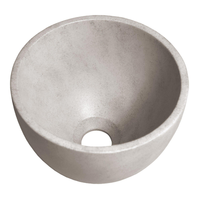 BRAUER Concrete opbouwwaskom 23x23x16cm zonder overloop rond Beton SHOWROOMMODEL