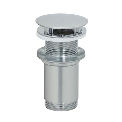 Tiger Universele Wastafel Fonteinplug open met lange draad Chroom 6.8x6.9x6.8cm