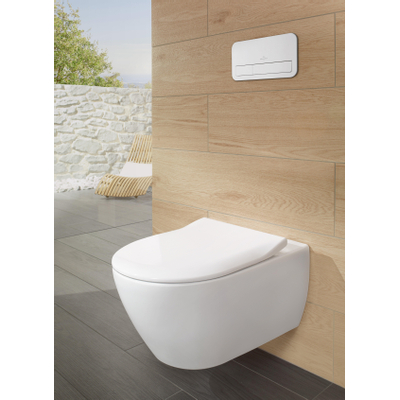 Villeroy & Boch Subway 2.0 WC sans bride DirectFlush avec abattant Slimseat frein de chute et déclipsable Ceramic+ Blanc Alpin SECOND CHOIX