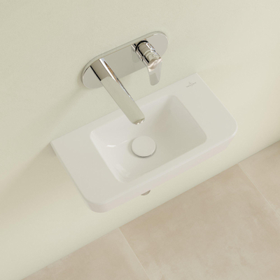 Villeroy & Boch O.novo fontein - 50x25cm - zonder kraangat - zonder overloop - White Alpine (glans wit)