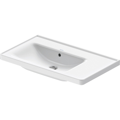 Duravit D-Neo lavabo avec WonderGliss 80x48x17cm 1 trou de robinet rectangulaire Céramique Blanc