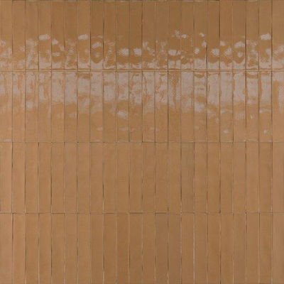 SAMPLE Ceralto Serrata Slate Vloer- en wandtegel - 5X30cm - 10mm - Rechthoek - Caramel Glans