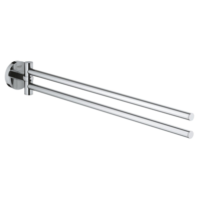 GROHE Essentials Porte-serviettes - 45cm - double - pivotant - chrome