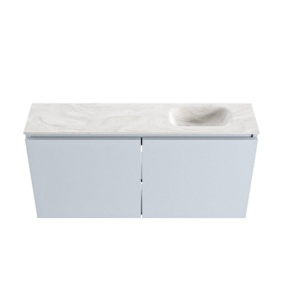 MONDIAZ TURE-DLUX 100cm toiletmeubel Clay. EDEN wastafel Ostra positie rechts. Met 1 kraangat.