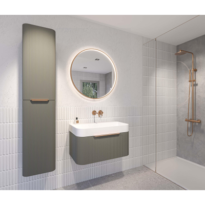 INK SP33 miroir – Ø 60 cm – LED directe et indirecte – Cuivre brossé mat