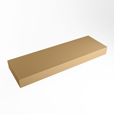 Mondiaz TOP 30 Plan sous vasque suspendu - 130x30x12cm - solid surface - Oro