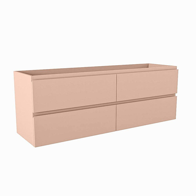 Mondiaz HAY wastafelonderkast - 140x40x50cm - 4 lades - uitsparing links en rechts - softclose - Rosee