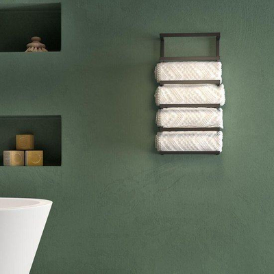 Sealskin Carre Porte-serviettes mural empilable 48x24x12cm Noir mat