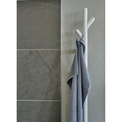 Smedbo Dry Handdoekradiator 10.7x172x8cm ophangen RVS Mat Wit SHOWROOMMODEL
