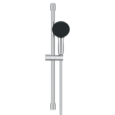 GROHE Vitalio Start 110 Ensemble barre de douche - 60cm - douchette ronde - 1 type de jet - flexible de douche lisse - chrome