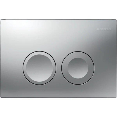 Geberit Delta25 bedieningsplaat - 2-toets spoeling - ronde knoppen - dualflush - mat chroom