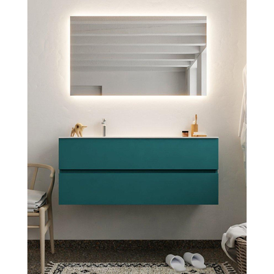 Mondiaz VICA Ensemble de meuble de salle de bain - 120cm - meuble sous-vasque smag - 2 tiroirs - lavabo moon gauche - 1 trou de robinet - version XL 60cm haut