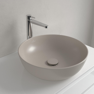 Villeroy & Boch Artis opzetwastafel - 43cm rond - zonder kraangat CeramicPlus - almond (beige)