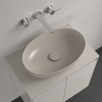 Villeroy & Boch Artis opzetwastafel - 48.5x32.5cm - zonder kraangat CeramicPlus - almond (beige)