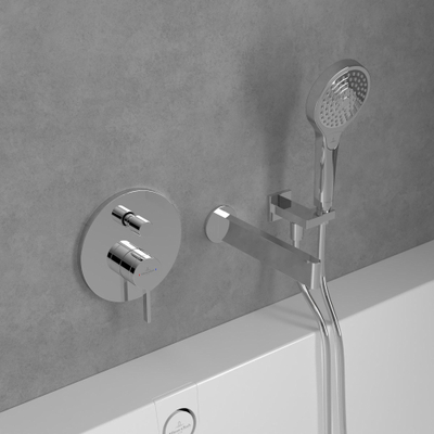 Villeroy & Boch Dawn 1 greeps inbouwkraan - met omstel - hoogglans chroom