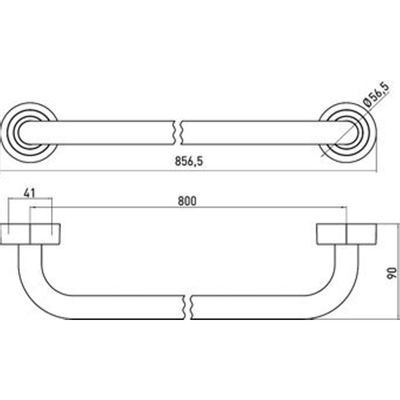 Emco Polo porte-serviettesbain 800cm chrome