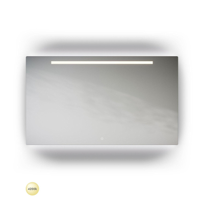 Looox Ml ligne miroir - 160x70 éclairage à LED en bas et en haut plus intégré