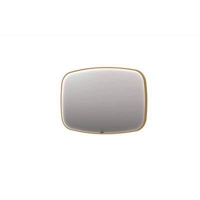 INK SP31 miroir - 120x4x80cm contour en cadre en acier incl dir LED - chauffage - changement de couleur - dimmable et interrupteur - brossé or mat