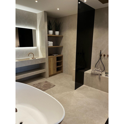 ÉCHANTILLON Terravito Legante Carrelage de sol et mural - 120x120cm - rectifié - mat Crème