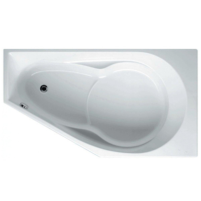 RIHO Yukon ligbad 160x90cm Hoekopstelling links Wit glans
