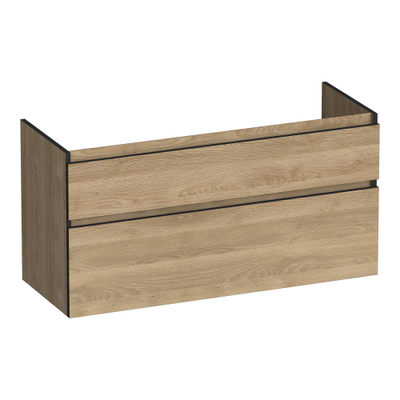 BRAUER Delight Edge wastafelonderkast 120 2 softclose lades - greeploos - 2 sifon uitsparingen - Sunlit
