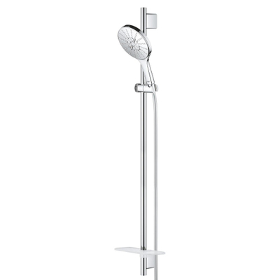 GROHE Rainshower SmartActive 150 Ensemble barre de douche - 90cm - douchette ronde - 3 types de jets - flexible de douche lisse - avec porte-savon - chrome