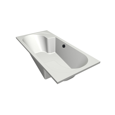 Xenz Parel Duobad - 190x90x48 - afvoer Midden - acryl - wit